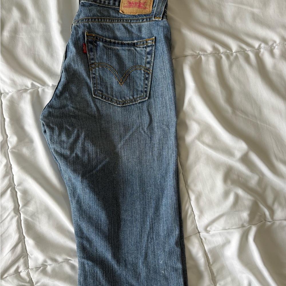 Levi's Blue Patchwork Boot Cut Jeans - image 4